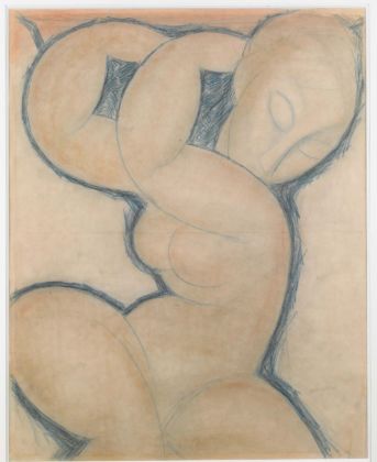 Amedeo Modigliani, Cariatide (bleue), 1913 ca., olio su tela, 56,5 x 45 cm. Collezione Jonas Netter